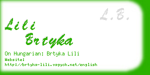 lili brtyka business card